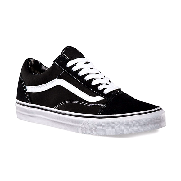 vans negras goma marron